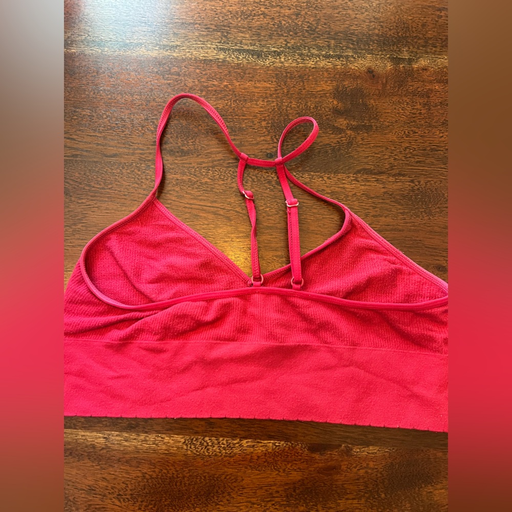 Anthropologie Seamless Ribbed Bralette in Red - Picture 3 of 4